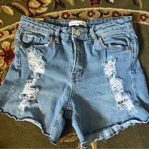 Kendall & Kylie Light Blue Distressed Jean Shorts